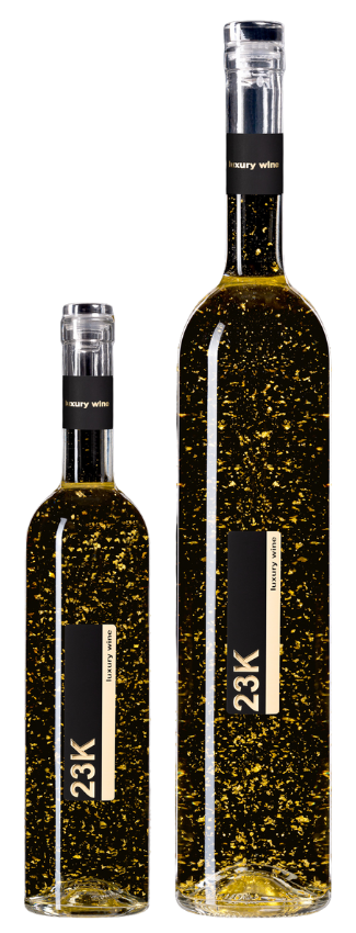 vin alb Chardonnay cu aur 23k alimentar golden wine 0,75l și 1,5l